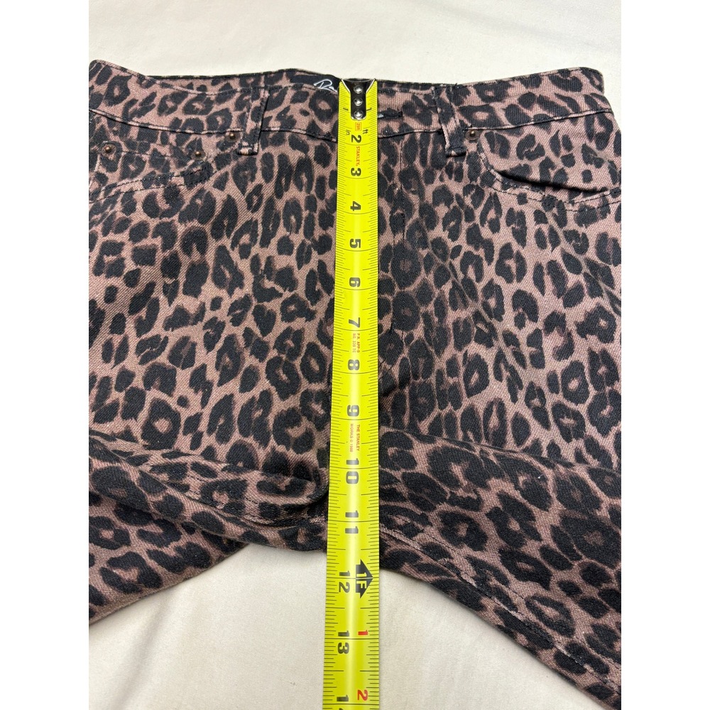 Rails The Topanga High Rise Straight Jeans Brown Nala Leopard Print Womens 26X29 - Picture 10 of 13